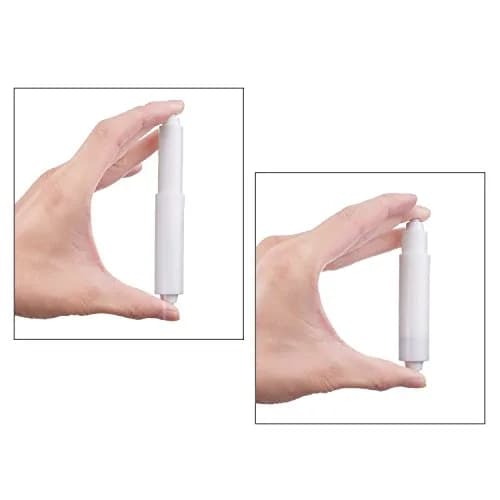 Shappy White 4 Pcs Universal Toilet Paper Holder Replacement Rod | Spring Loaded Plastic Retractable Paper Replacement Rod Toilet Tissue Roll Holder Insert for Bathroom Home Host Accessories thumbnail 4