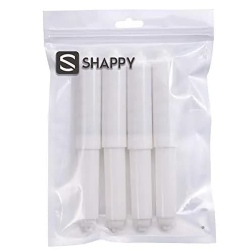 Shappy White 4 Pcs Universal Toilet Paper Holder Replacement Rod | Spring Loaded Plastic Retractable Paper Replacement Rod Toilet Tissue Roll Holder Insert for Bathroom Home Host Accessories thumbnail 7