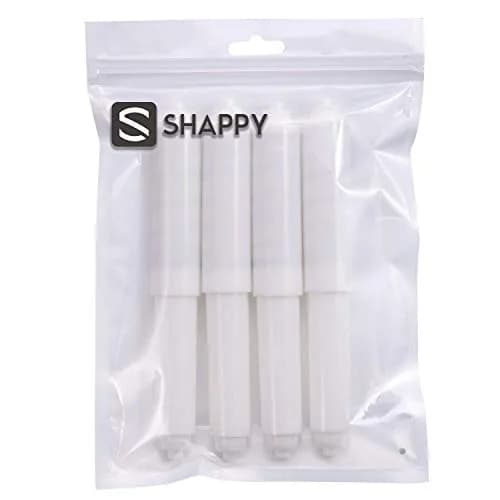 Shappy White 4 Pcs Universal Toilet Paper Holder Replacement Rod | Spring Loaded Plastic Retractable Paper Replacement Rod Toilet Tissue Roll Holder Insert for Bathroom Home Host Accessories thumbnail 8