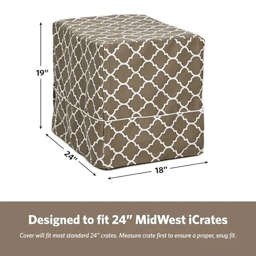 MidWest Homes for Pets Small Dog Crate Cover | Teflon Fabric Protector, Poly-Cotton, Fits 24-inch Crates thumbnail 6