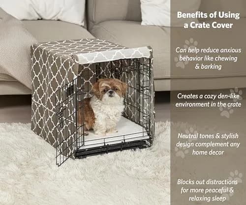 MidWest Homes for Pets Small Dog Crate Cover | Teflon Fabric Protector, Poly-Cotton, Fits 24-inch Crates thumbnail 2
