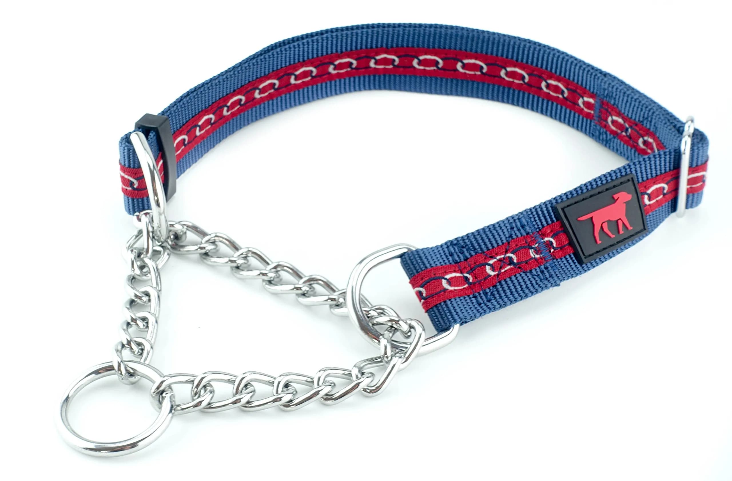Tuff Pupper Martingale Dog Collar Large 18-26" Neck | Adjustable Nylon & Stainless Steel Chain for Training - main product image