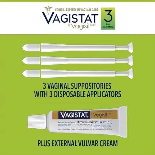 Vagisil Vagistat 3-Day Yeast Infection Treatment | 3 Pre-Filled Applicators & External Cream for Women thumbnail 4