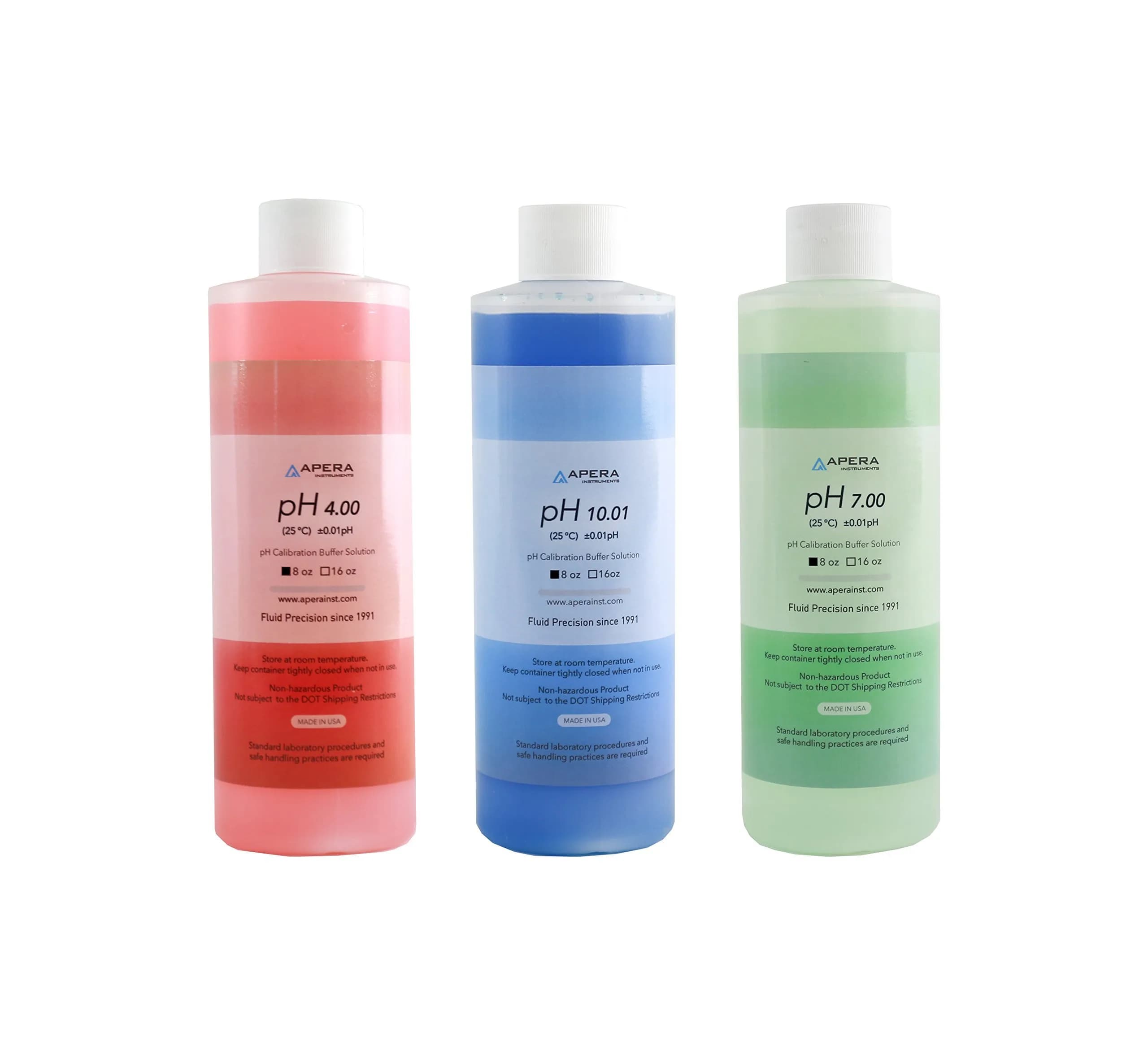 Apera Instruments AI1115 pH Calibration Buffer Solution Kit 7.00, 4.00, 10.01 | NIST Traceable