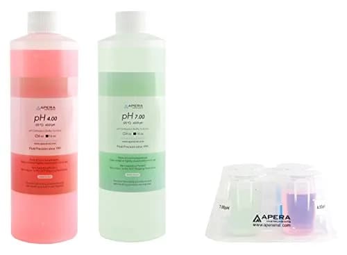 Apera Instruments AI1114 pH Calibration Solution Kit 4.00 & 7.00 pH, 473ml (16 oz) Each | NIST Traceable Lab Grade thumbnail 1