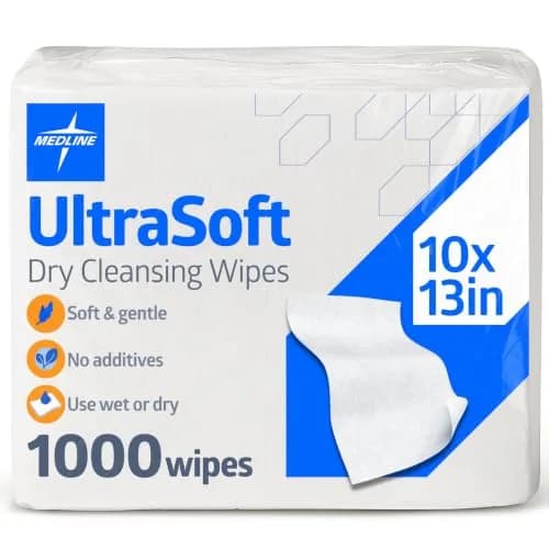 Medline Ultrasoft Dry Baby Wipes 1000 Count | Gentle Sensitive Skin Cleansing Cloths thumbnail 2