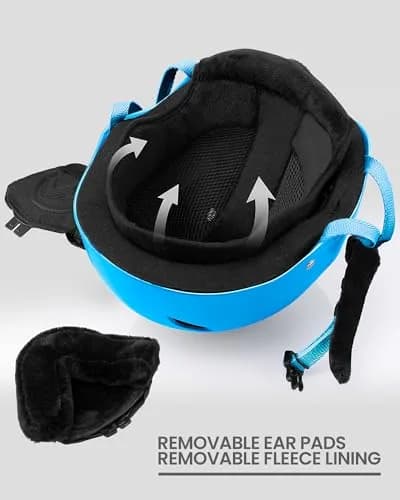 OutdoorMaster Kelvin Ski Helmet - Snowboard Helmet for Men, Women & Youth (Blue, Medium) | Reinforced ABS Shell & Shock-Absorbing EPS Core thumbnail 4