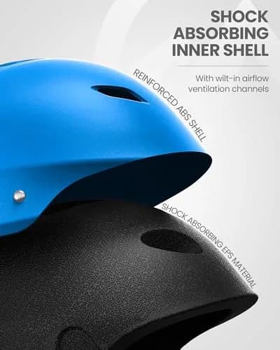 OutdoorMaster Kelvin Ski Helmet - Snowboard Helmet for Men, Women & Youth (Blue, Medium) | Reinforced ABS Shell & Shock-Absorbing EPS Core thumbnail 3