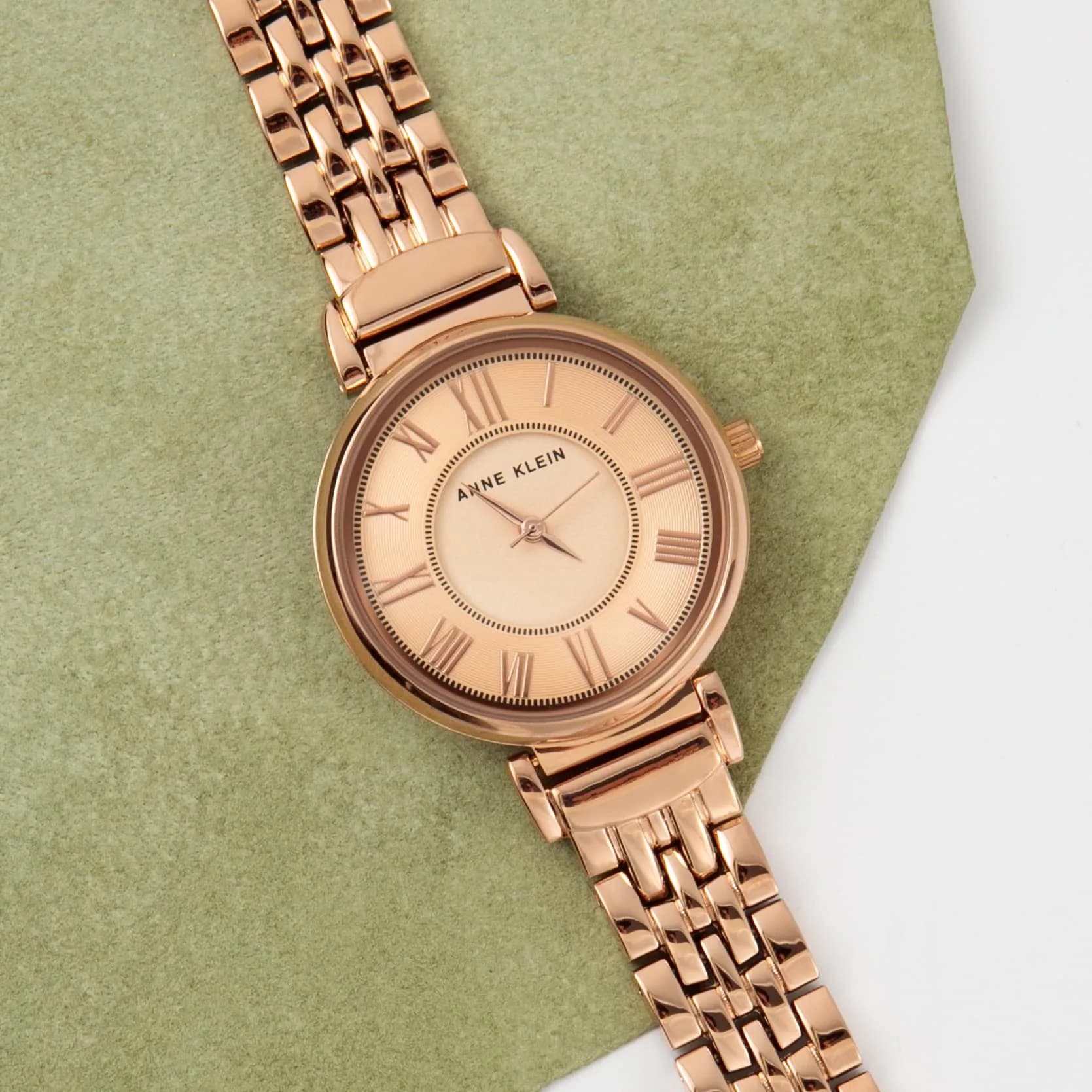 Anne Klein Women's Rose Gold-Tone Bracelet Watch 30mm (1.18in) | Japanese Quartz Movement - view 2
