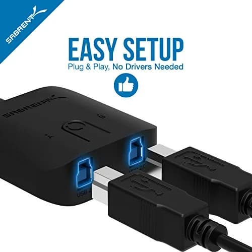 SABRENT USB 3.0 Sharing Switch for Multiple Computers | LED Indicator, Plug & Play, 5Gbps Data Speed (1 Count) thumbnail 6