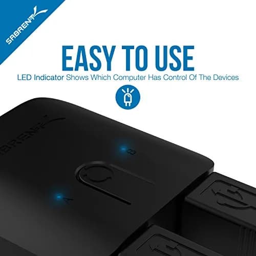 SABRENT USB 3.0 Sharing Switch for Multiple Computers | LED Indicator, Plug & Play, 5Gbps Data Speed (1 Count) thumbnail 7