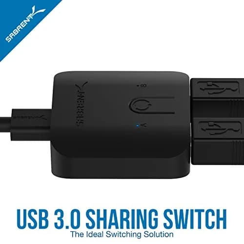 SABRENT USB 3.0 Sharing Switch for Multiple Computers | LED Indicator, Plug & Play, 5Gbps Data Speed (1 Count) thumbnail 3