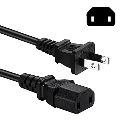 TPLTECH 4ft 2-Prong AC Power Cord | UL Listed Replacement for PS4 Pro, Xbox One, Xbox 360 thumbnail 1