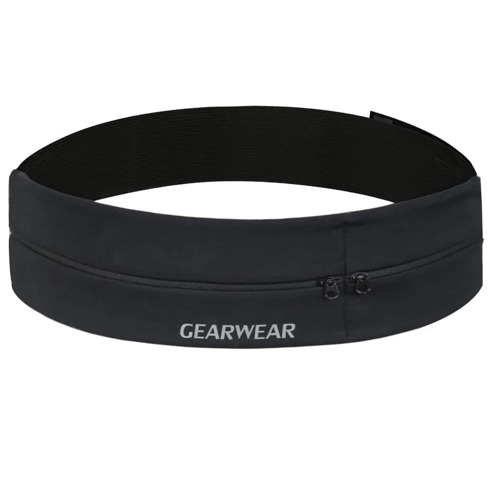 GEARWEAR Running Belt for Women & Men | Waist Phone Holder, Travel Waistband, Fitness Jogging | One Size (22-45 inches)