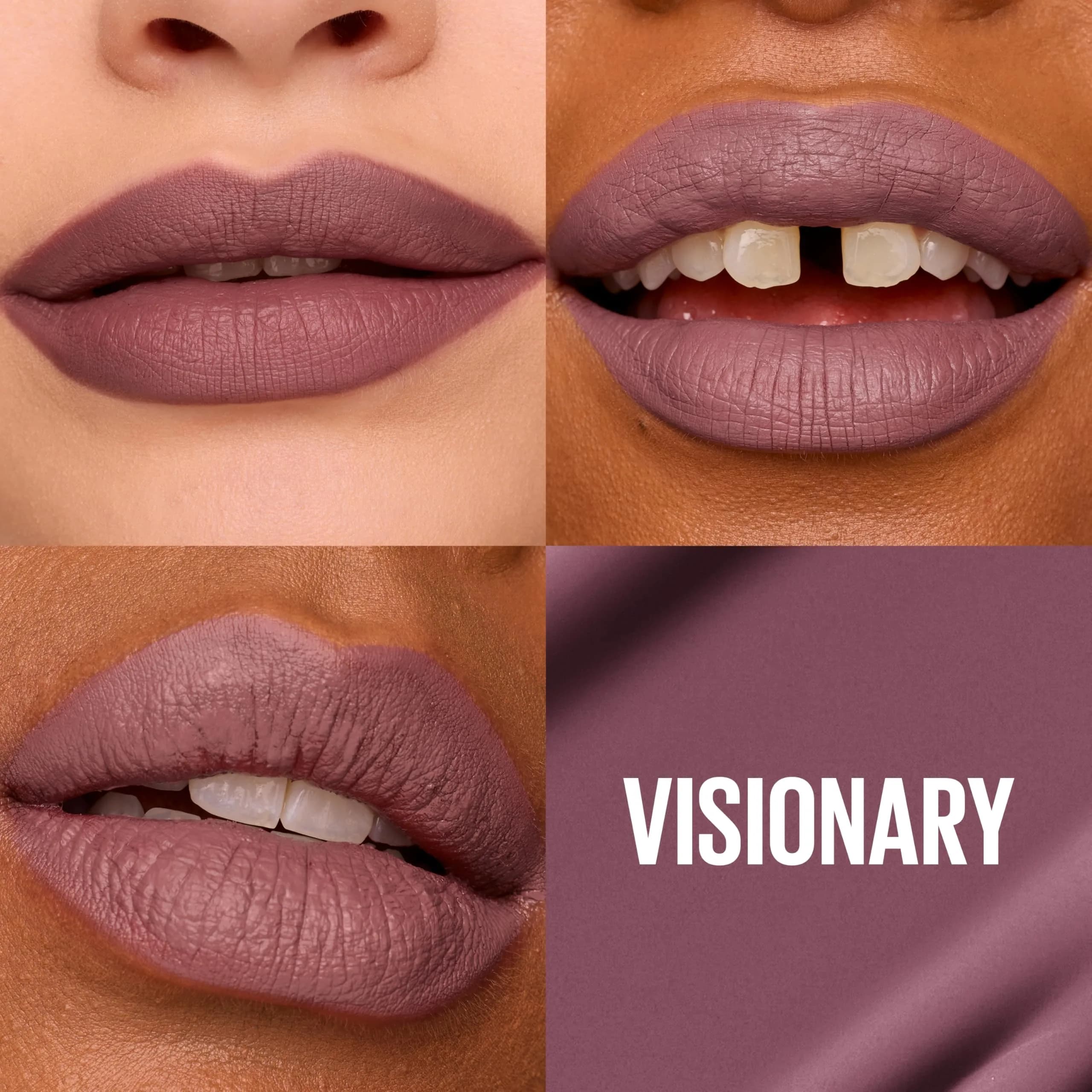 Maybelline Super Stay Matte Ink Liquid Lipstick Visionary Taupe Purple 5ml (0.17 Fl Oz) | Long-Lasting Matte Color - view 2