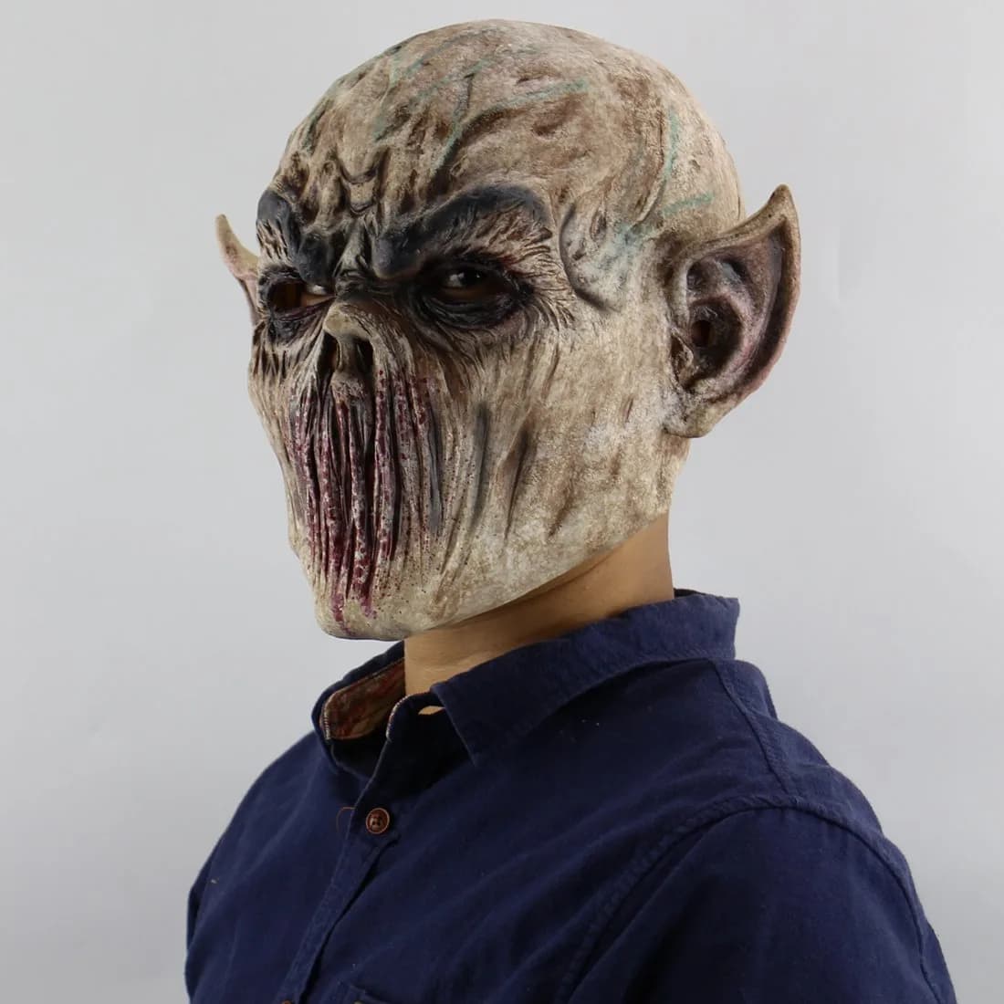 Quligeta Scary Halloween Mask - Terror Ghost Devil Zombie Latex Mask | One Size Fits Most - view 5