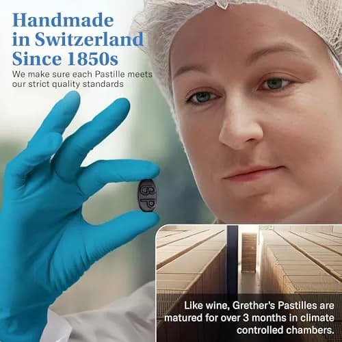 GRETHER'S Sugarfree Blackcurrant Pastilles 440g (15 oz) | Swiss Dry Mouth & Throat Comfort thumbnail 6