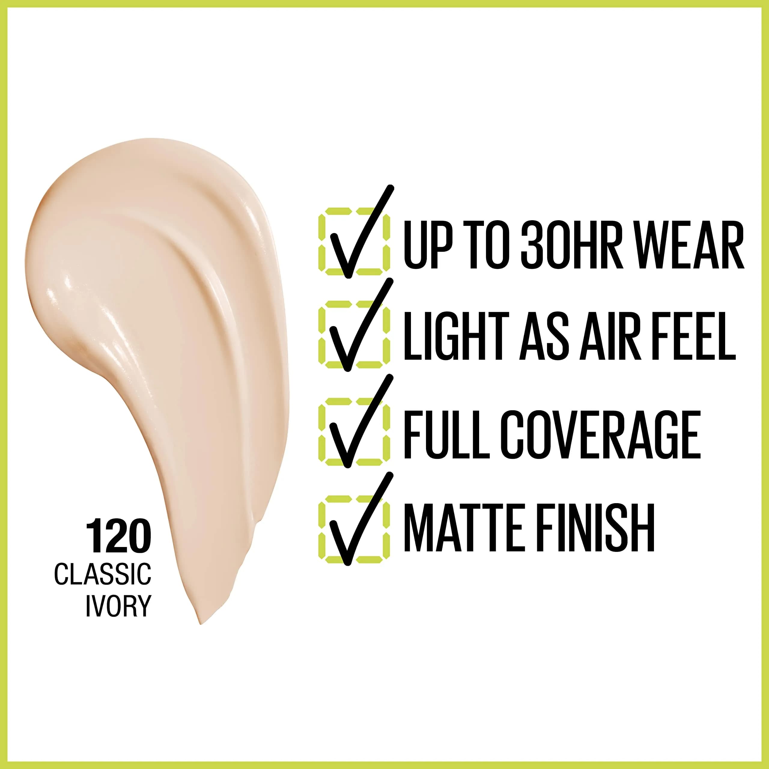 Maybelline Super Stay Full Coverage Liquid Foundation 30ml (1 Fl Oz) | Active Wear Matte Finish - view 2