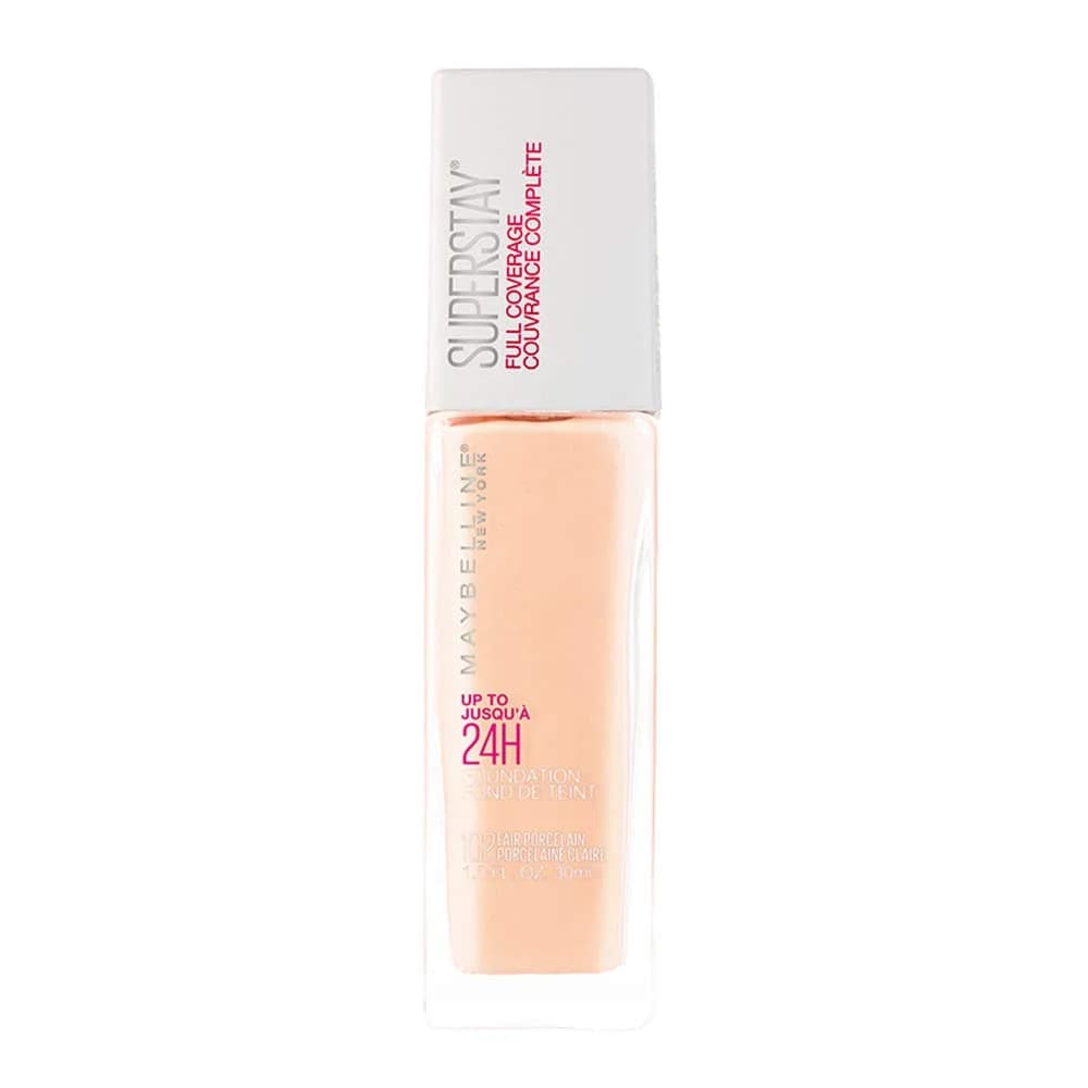 Maybelline Super Stay Full Coverage Liquid Foundation Fair Porcelain 29.57ml (1 Fl Oz) | Up to 30Hr Matte Wear - main product image