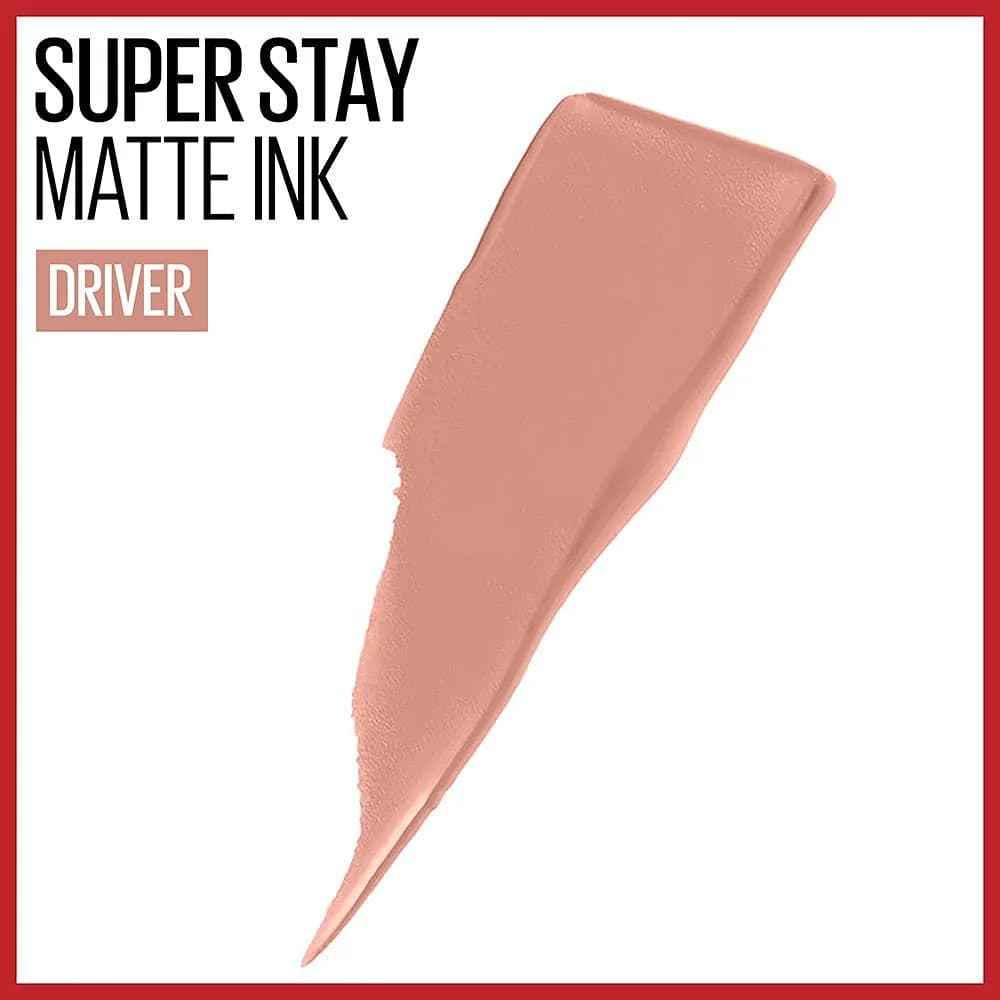 Maybelline Super Stay Matte Ink Liquid Lipstick in Driver, 5ml | 16-Hour Transfer-Proof Matte thumbnail 4