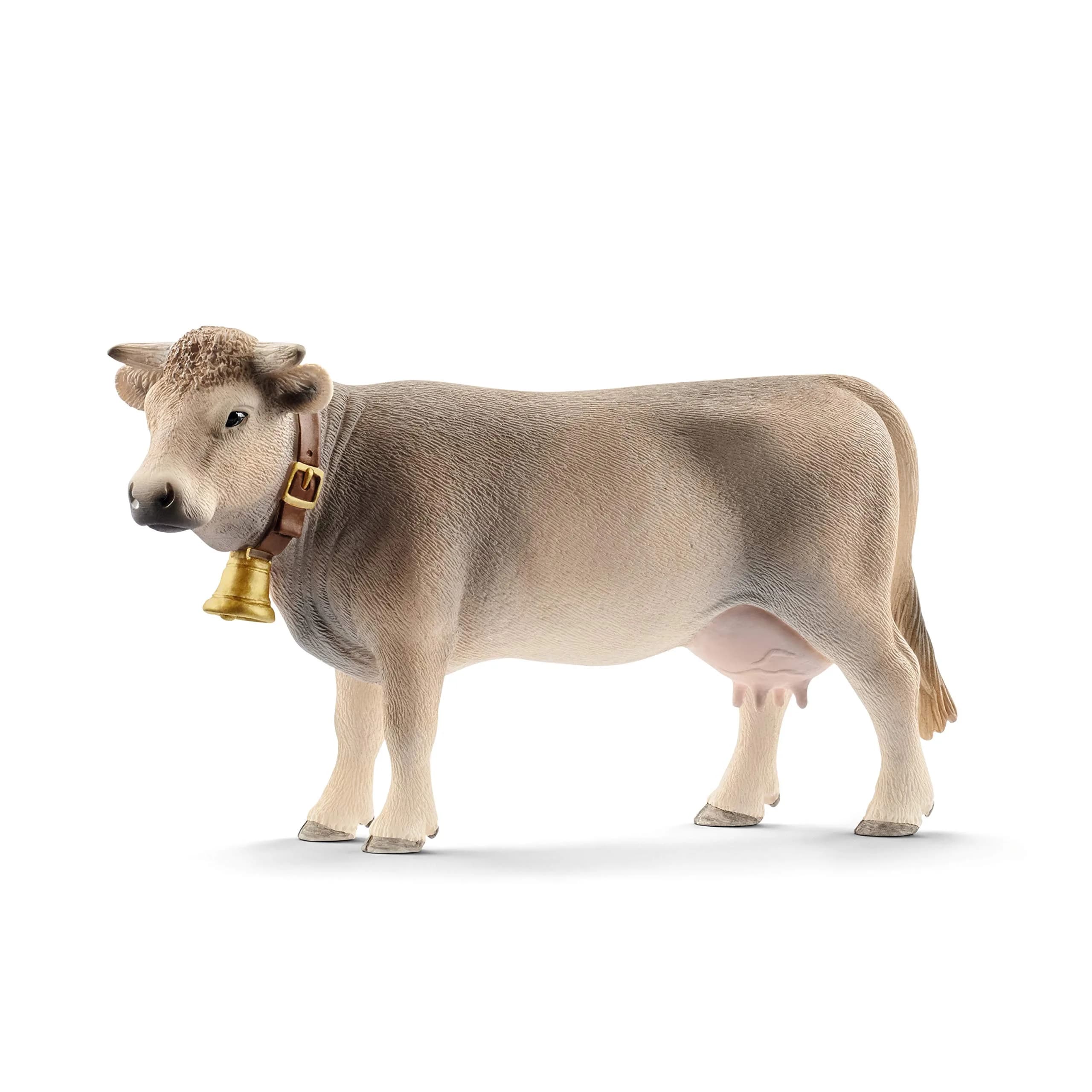 Schleich Simmental Cow Toy Figurine 7.6 cm (3 inch) | Realistic Farm Animal for Kids Ages 3+ — Multi