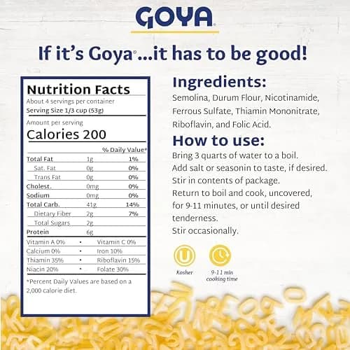 Goya Alphabet Pasta 7oz | Fun Noodles for Soups & Kids (70-120 chars) thumbnail 4