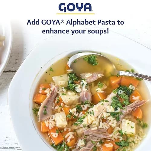 Goya Alphabet Pasta 7oz | Fun Noodles for Soups & Kids (70-120 chars) thumbnail 6