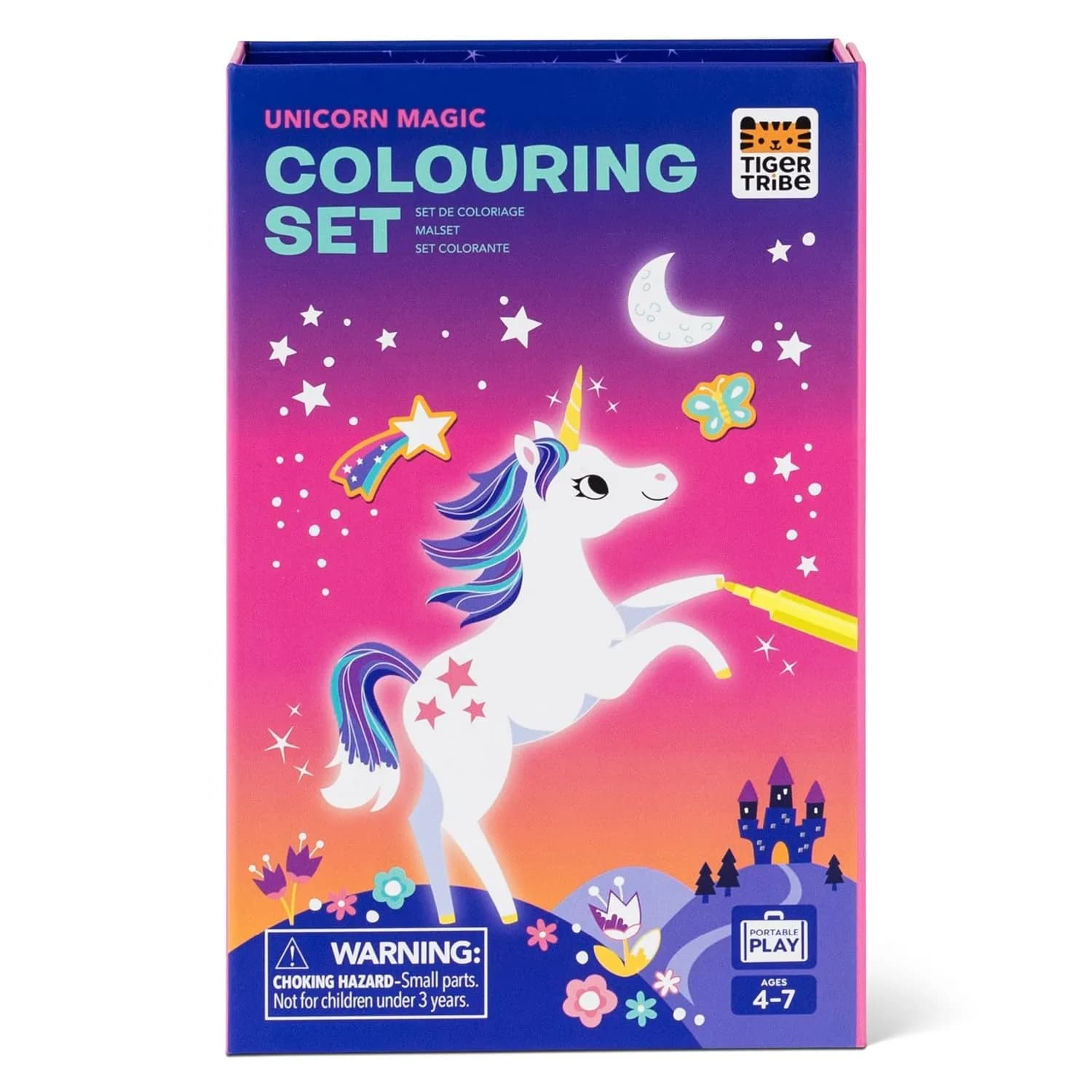 Tiger Tribe Unicorns Coloring Set - Kids Activity Kit 14cm x 21cm | Screen-Free Creative Play