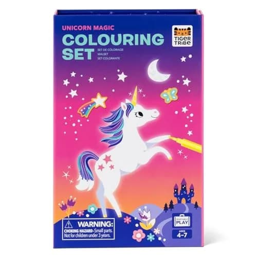 Tiger Tribe Unicorns Coloring Set - Kids Activity Kit 14cm x 21cm | Screen-Free Creative Play thumbnail 1