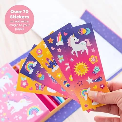 Tiger Tribe Unicorns Coloring Set - Kids Activity Kit 14cm x 21cm | Screen-Free Creative Play thumbnail 5