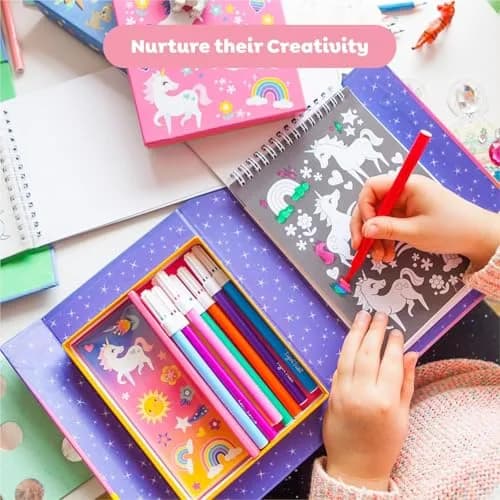 Tiger Tribe Unicorns Coloring Set - Kids Activity Kit 14cm x 21cm | Screen-Free Creative Play thumbnail 7