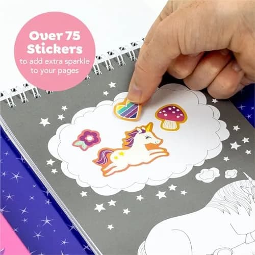 Tiger Tribe Unicorns Coloring Set - Kids Activity Kit 14cm x 21cm | Screen-Free Creative Play thumbnail 8