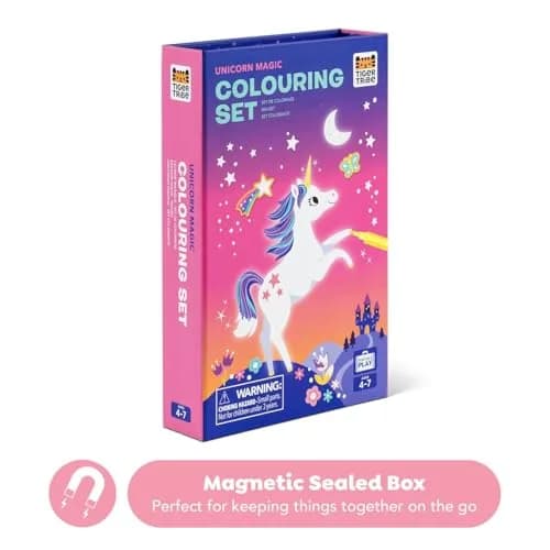 Tiger Tribe Unicorns Coloring Set - Kids Activity Kit 14cm x 21cm | Screen-Free Creative Play thumbnail 2