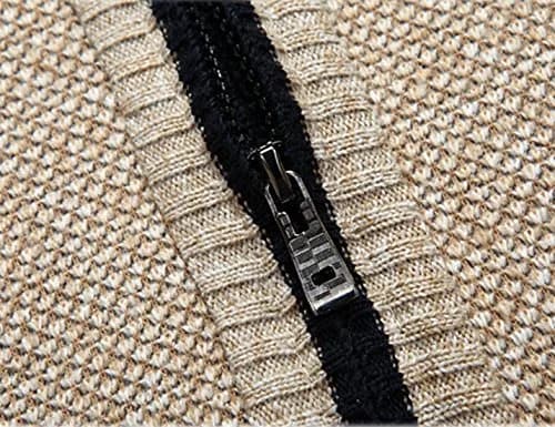 Yeokou Men's Slim Fit Zip Up Casual Knitted Cardigan Sweater with Pockets 38% Cashmere Blend | Casual & Warm thumbnail 5