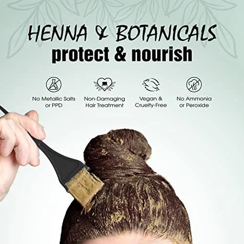 Light Mountain Henna Hair Color & Conditioner - Dark Chocolate | Organic Botanical, Chemical-Free, Semi-Permanent, 4 Oz thumbnail 6