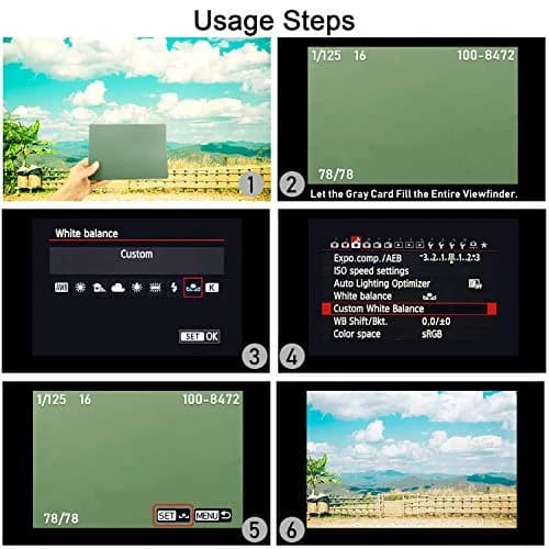 Anwenk Large Grey Card 5.3"x 7.28" (13.5x18.5 cm) | Neutral 18% Exposure Photography White Balance Card with Lanyard thumbnail 6