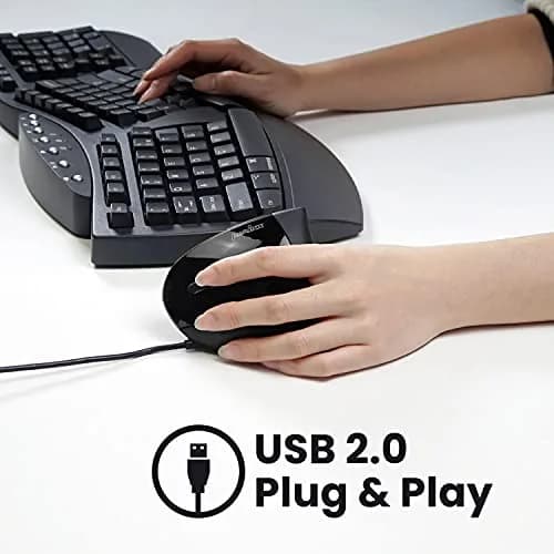 Perixx Perimice-513L Wired Vertical Ergonomic Mouse for Left Handers | 1600 DPI thumbnail 7