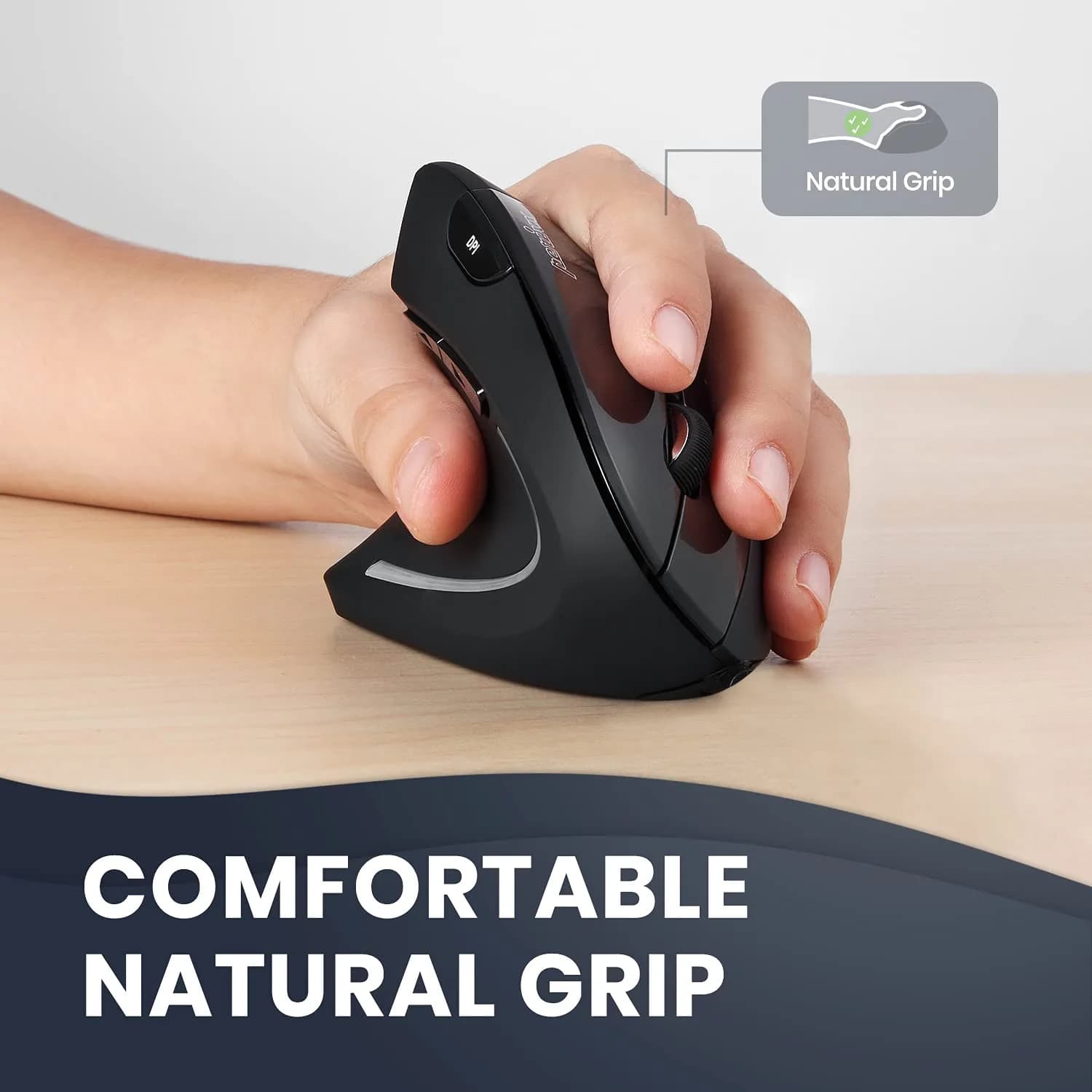 Perixx PERIMICE-713L Wireless Ergonomic Left Handed Vertical Mouse | 120x75x63 mm - view 5