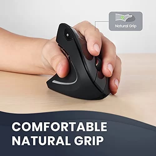Perixx PERIMICE-713L Wireless Ergonomic Left Handed Vertical Mouse | 120x75x63 mm thumbnail 5