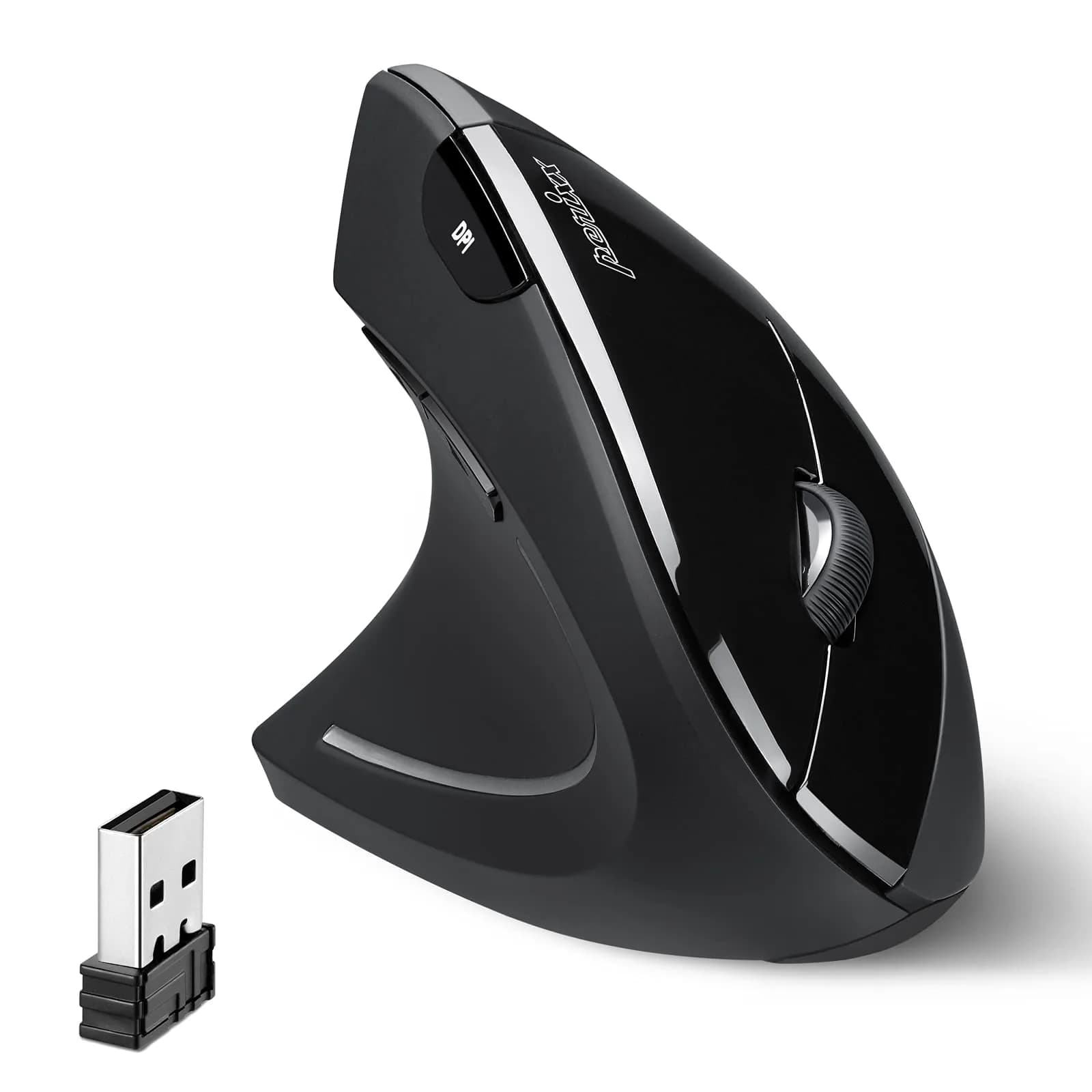 Perixx PERIMICE-713L Wireless Ergonomic Left Handed Vertical Mouse | 120x75x63 mm thumbnail 1