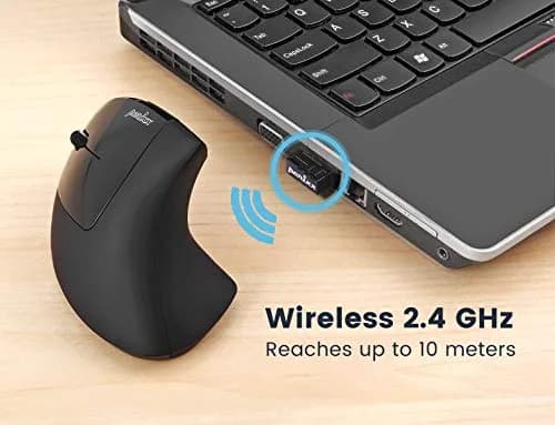 Perixx PERIMICE-713L Wireless Ergonomic Left Handed Vertical Mouse | 120x75x63 mm thumbnail 7