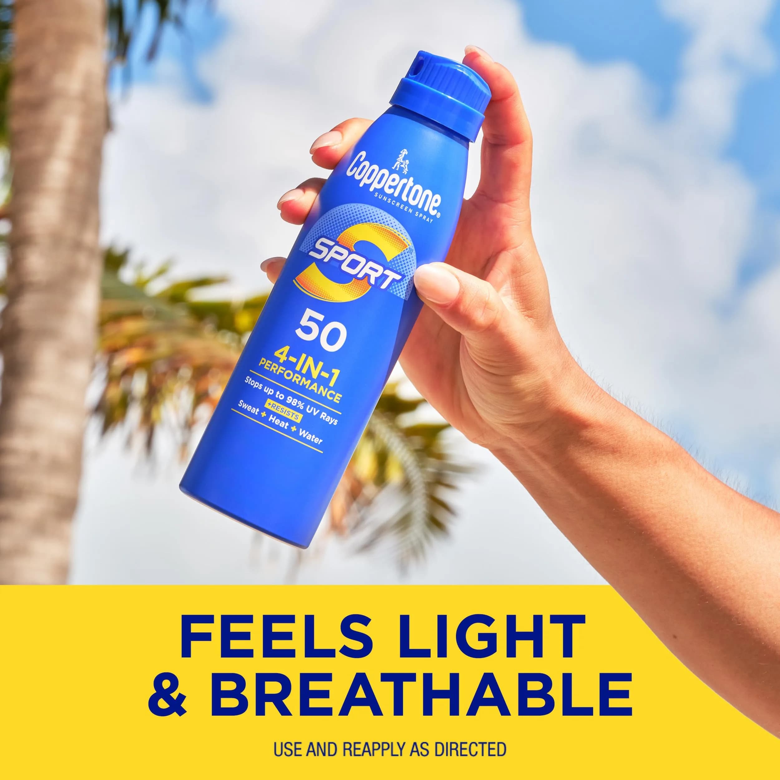 Coppertone Sport SPF 30 Sunscreen Spray, Water Resistant Body Sunscreen, 2 x 5.5 oz Bottles | USA-Sourced Sun Protection - view 8