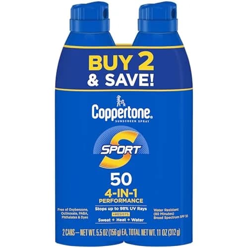 Coppertone Sport SPF 50 Sunscreen Spray 312 ml (11 Fl Oz) | Water Resistant 80 Min thumbnail 1