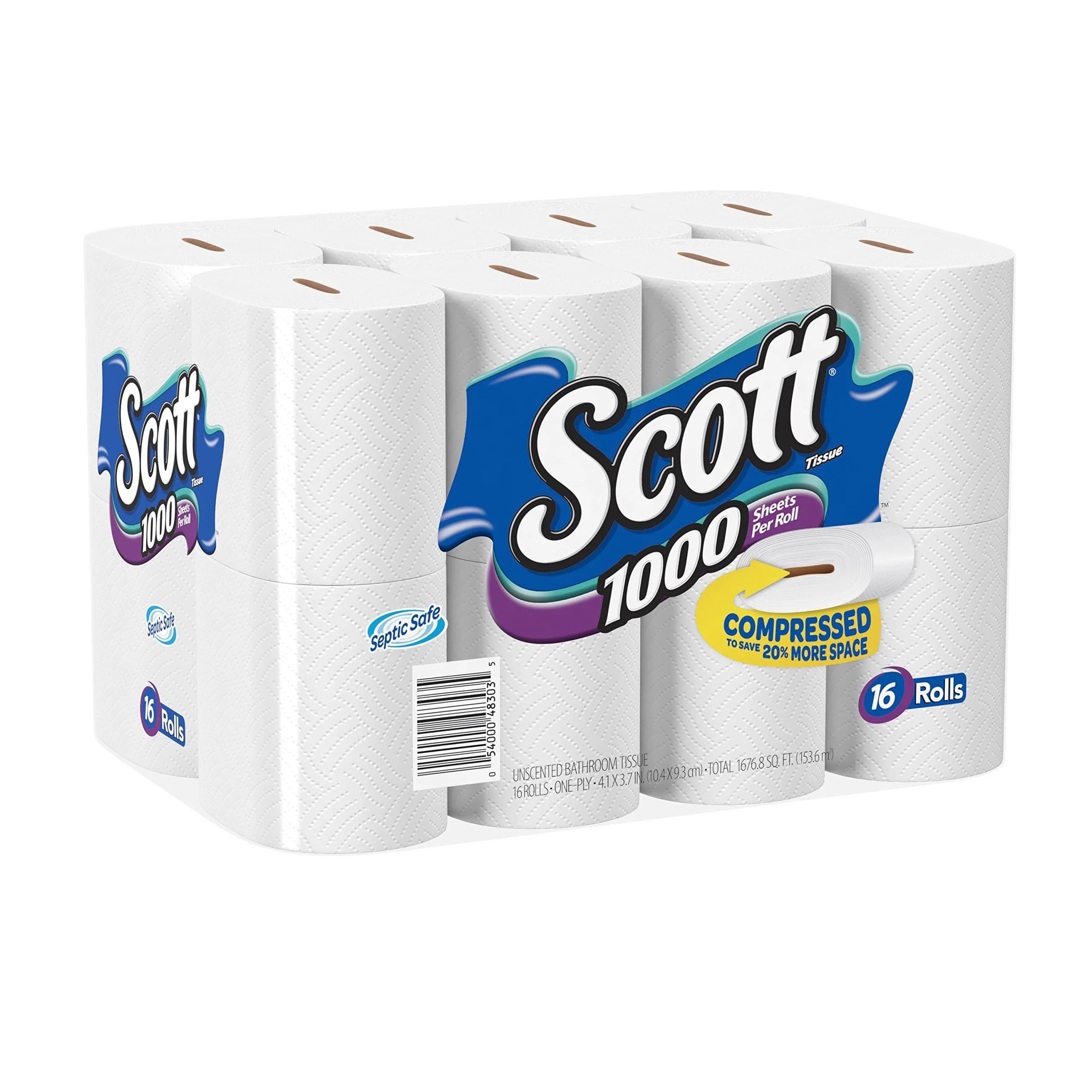 Scott 1000 Sheets Per Roll Toilet Paper, Bath Tissue, 16 Rolls | Longest Lasting USA Import - view 2