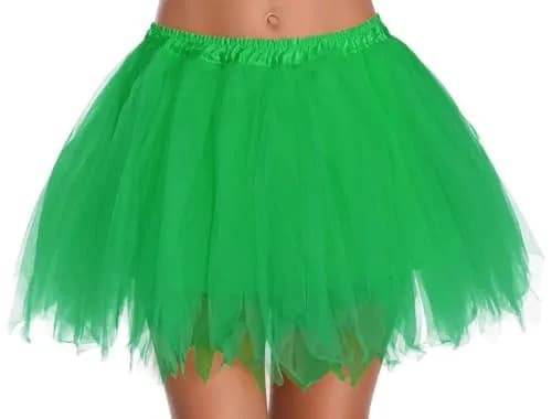 v28 Women's Vintage Tulle Petticoat Skirt 16" | 24-40" Waist, Green thumbnail 6