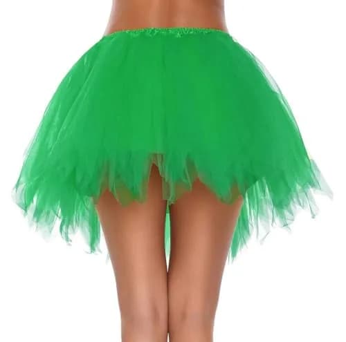 v28 Women's Vintage Tulle Petticoat Skirt 16" | 24-40" Waist, Green thumbnail 4