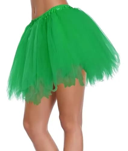 v28 Women's 1950s Vintage Tutu Tulle Petticoat Ballet Bubble Skirt Regular Size (US: 0-12) | Green thumbnail 3