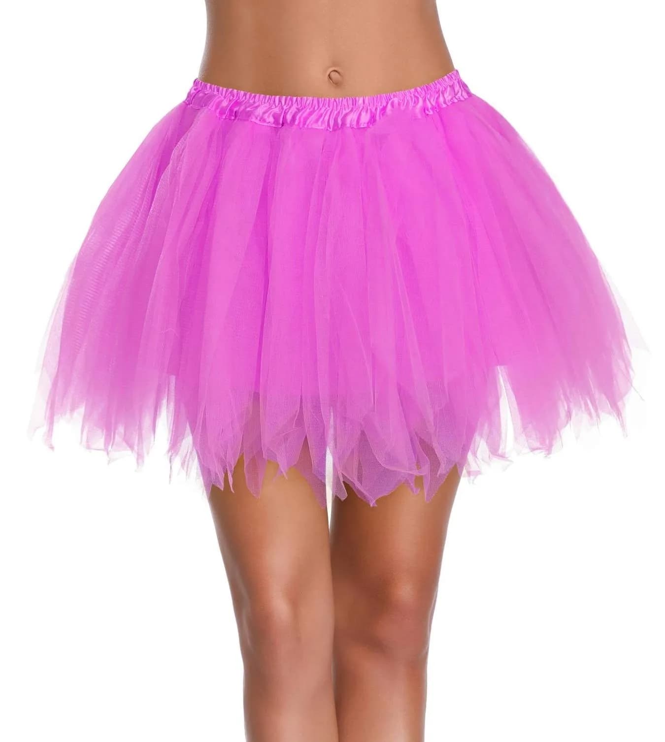 v28 Women's 1950s Vintage Tutu Tulle Petticoat & Bubble Skirt 16" | Plus Size (US: 10-18), Hot Pink - main product image