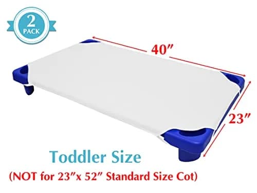 American Baby Company 2-Pack Toddler Cot Sheet 58cm x 102cm (23" x 40") | Secure Fit for Daycare Cots thumbnail 2