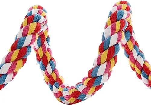 Jusney Bird Rope Perches 33 inches | Cotton Rope Bird Toy for Exercise & Play thumbnail 6